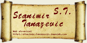 Stanimir Tanazević vizit kartica